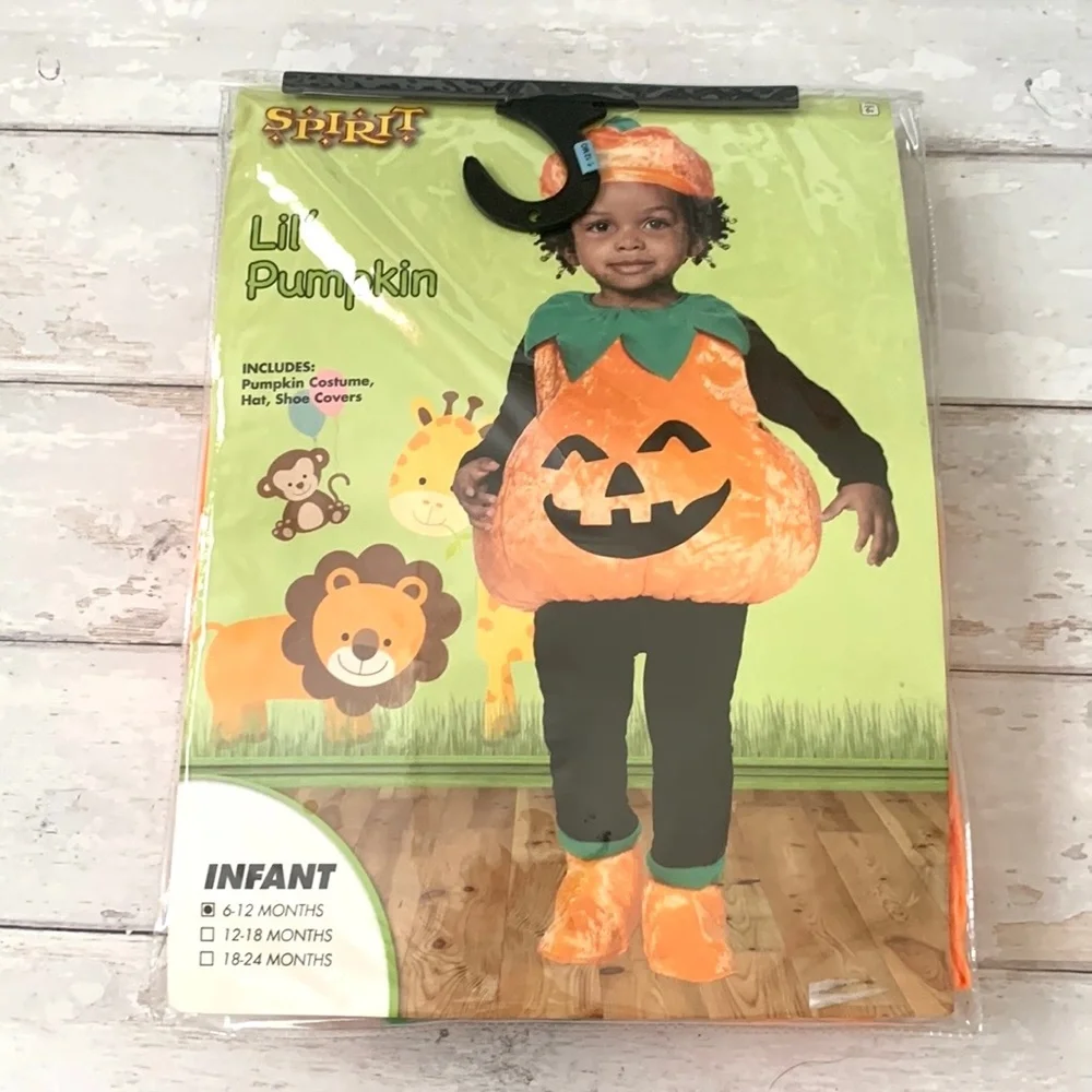 Baby Pumpkin Jack O Lantern Halloween Costume Size 6-12m Spirit Kids Brand NEW - Picture 1 of 4